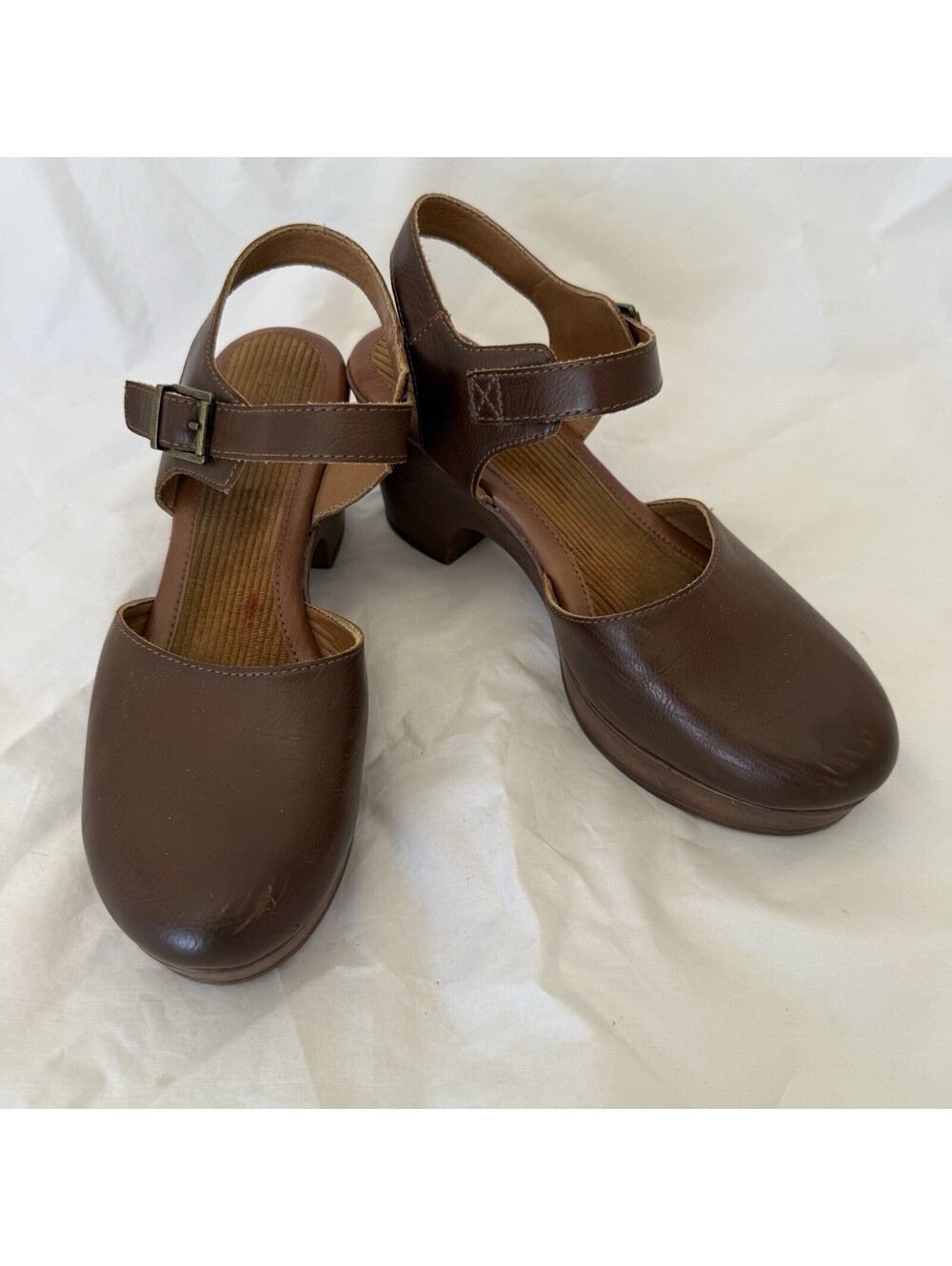 BOC Women's Natasha Platform Clog Size 11M Mary Jane Brown 3" Heel